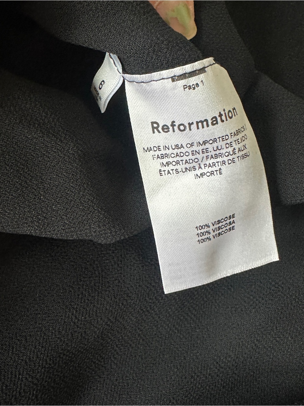 Reformation Black V-Neck Dress with Back Zip - Picture 8 of 9